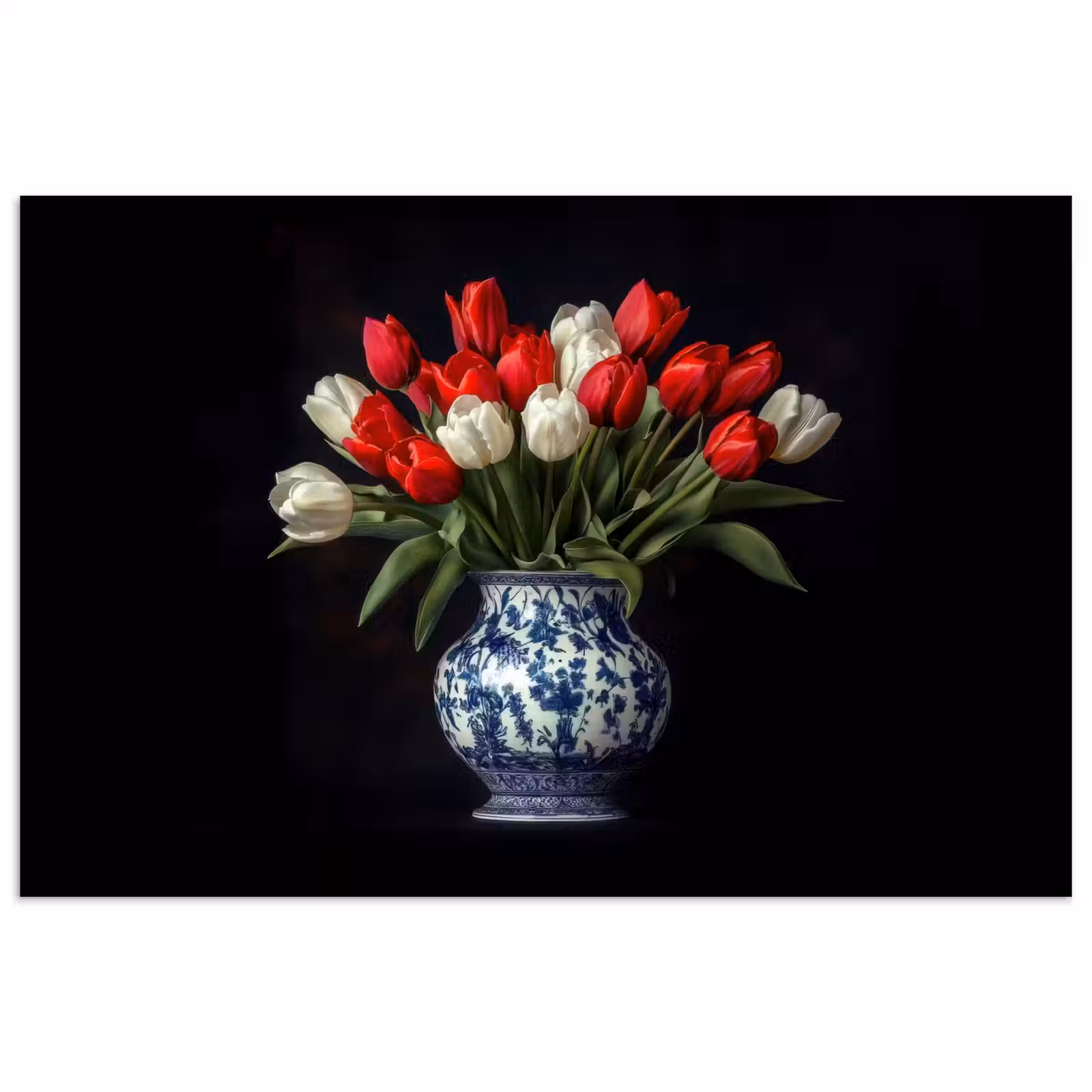 Poster - Rode - Bloemen - Tulpen - Vaas — 1