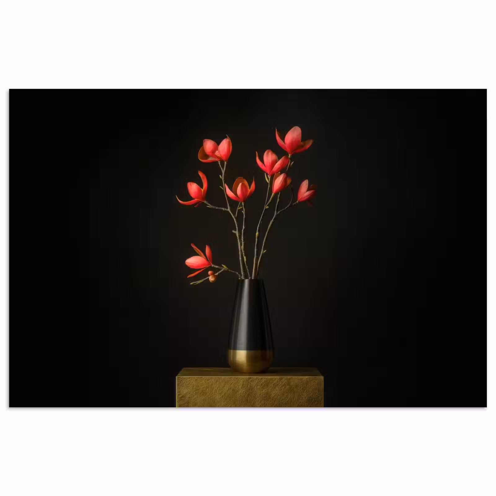 Poster - Rode - Bloemen - Vaas — 1