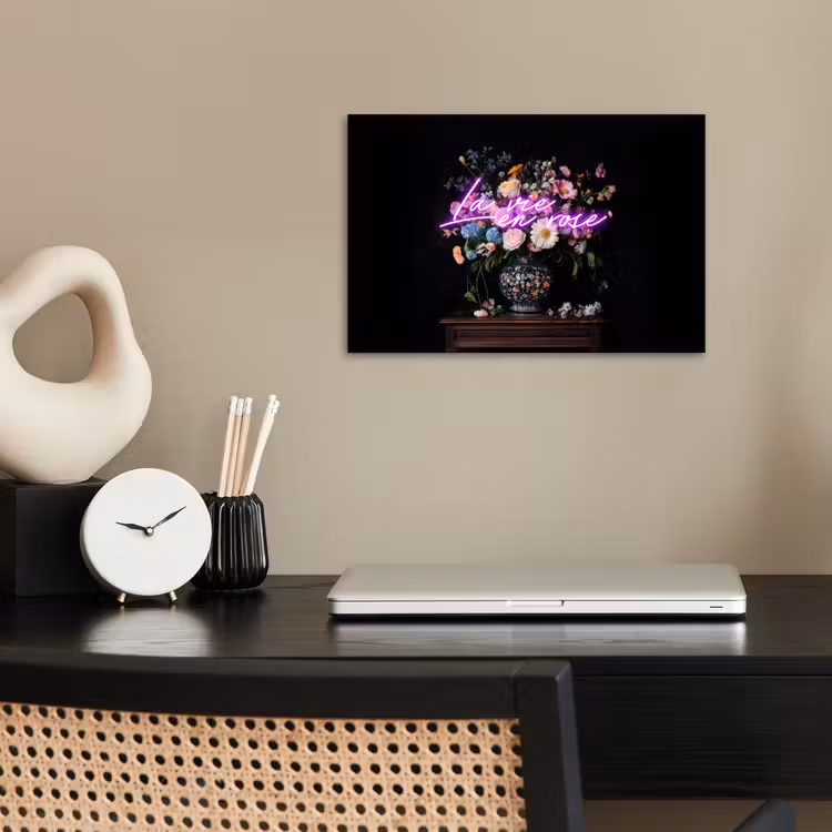 Poster - Neon - Vaas - Bloemen — 2
