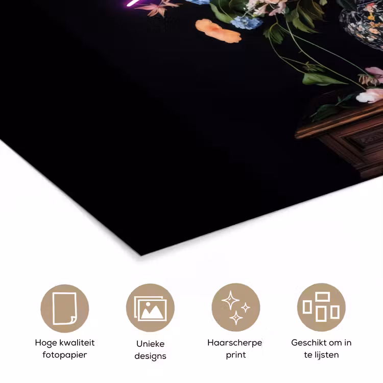 Poster - Neon - Vaas - Bloemen — 5