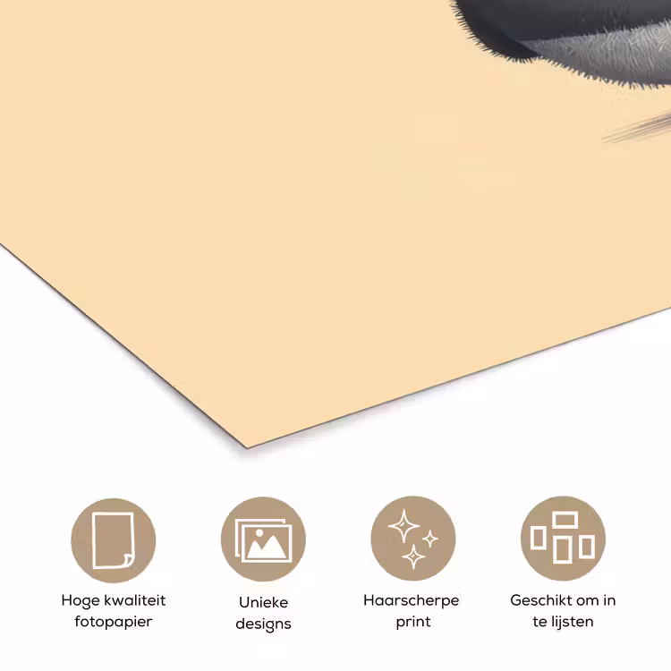 Poster - Panda - Beige - Minimalistisch — 5