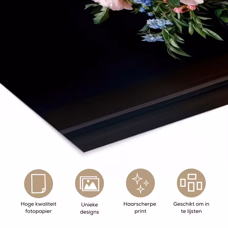 Poster - Pastel - Bloemen - Glazen - Vaas — 5