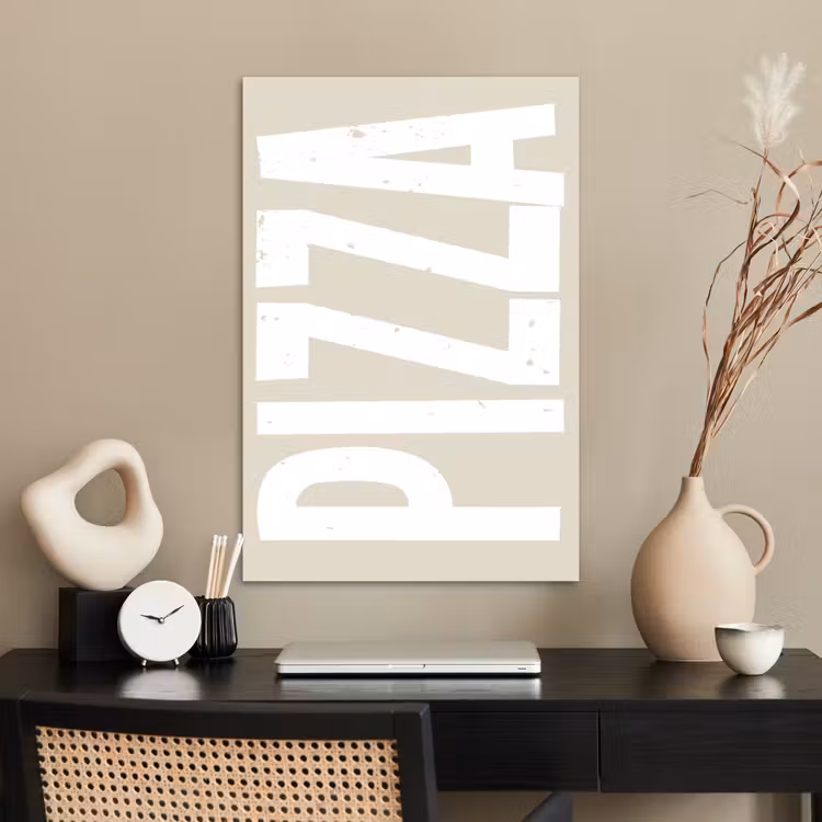 Poster - Pizza - Decoratie - Japandi - Wit — 2