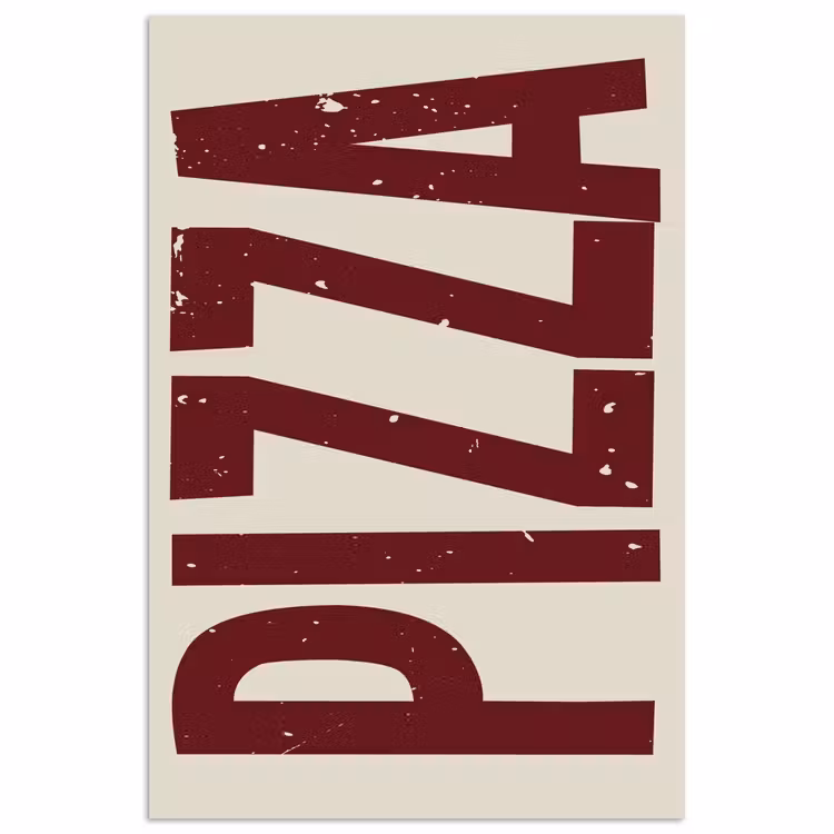 Poster - Pizza - Vintage - Decoratie - Japandi — 1