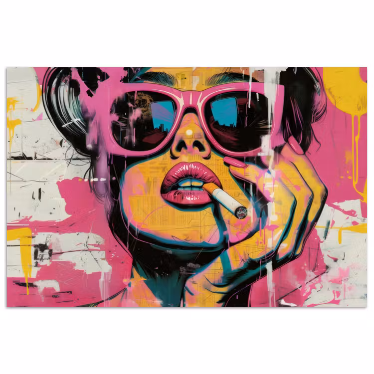 Poster - Portret - Vrouw - Abstract - Zonnebril — 1