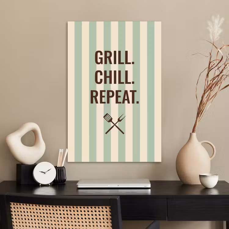 Poster - Quote - Strepen - Grill — 2