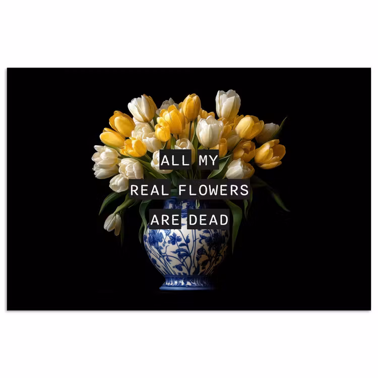 Poster - Quotes - Bloem - Tulp - Geel — 1