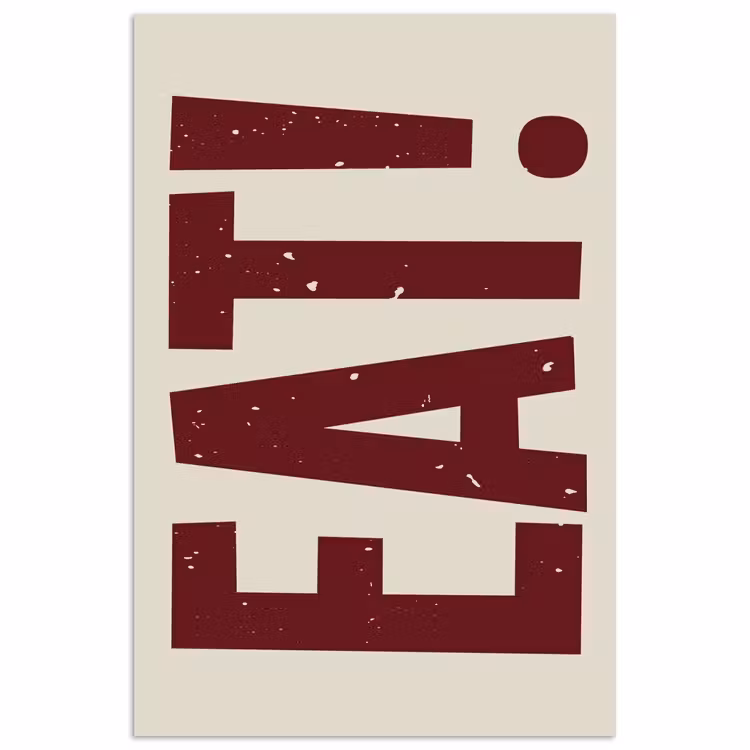 Poster - Red - Eten - Vintage - Decoratie — 1