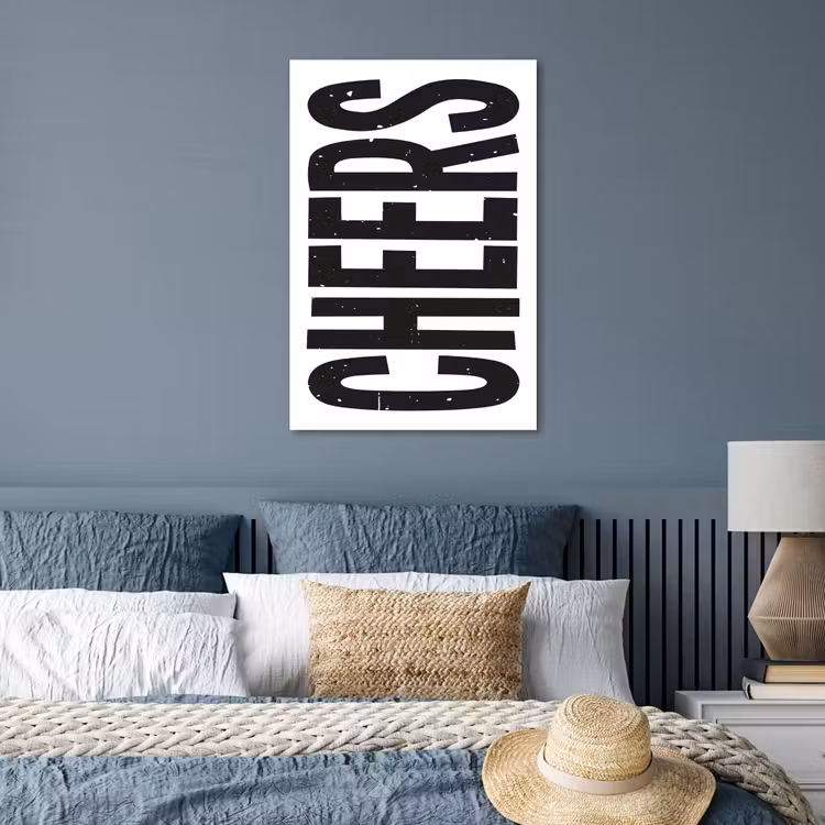 Poster - Retro - Cheers - Zwart - Decoratie — 3