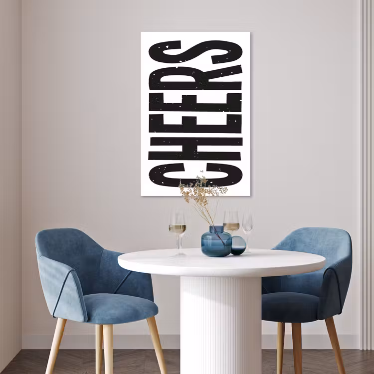 Poster - Retro - Cheers - Zwart - Decoratie — 4