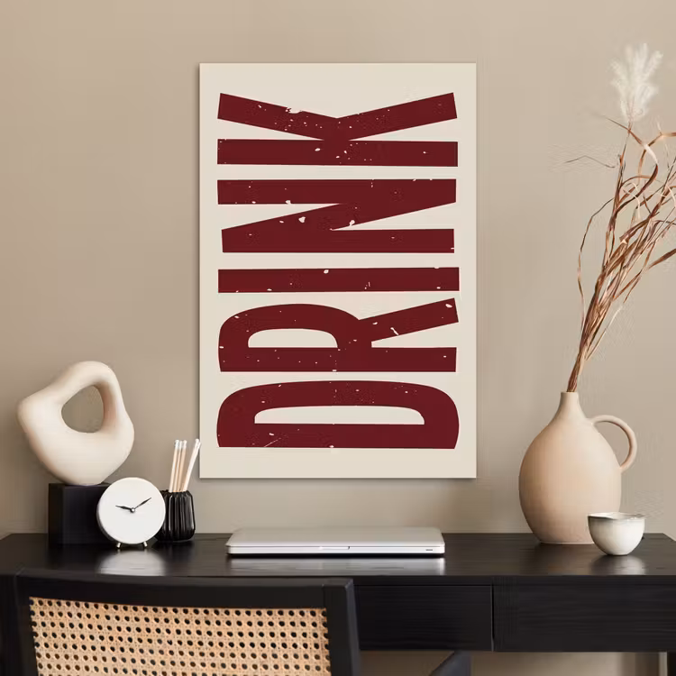 Poster - Rood - Vintage - Decoratie - Japandi — 2