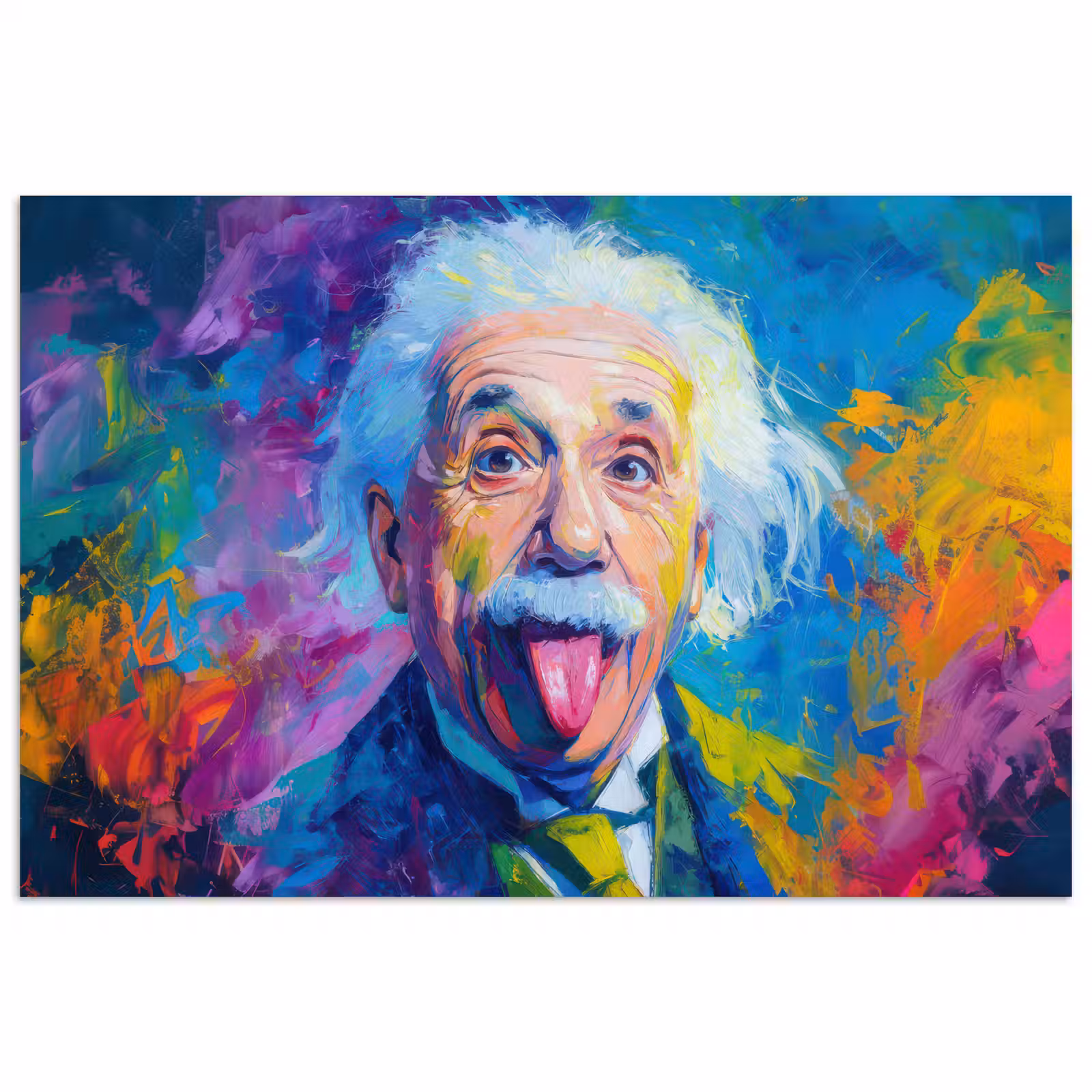 Poster - Oude man - Expressief - Kleurrijk — 1