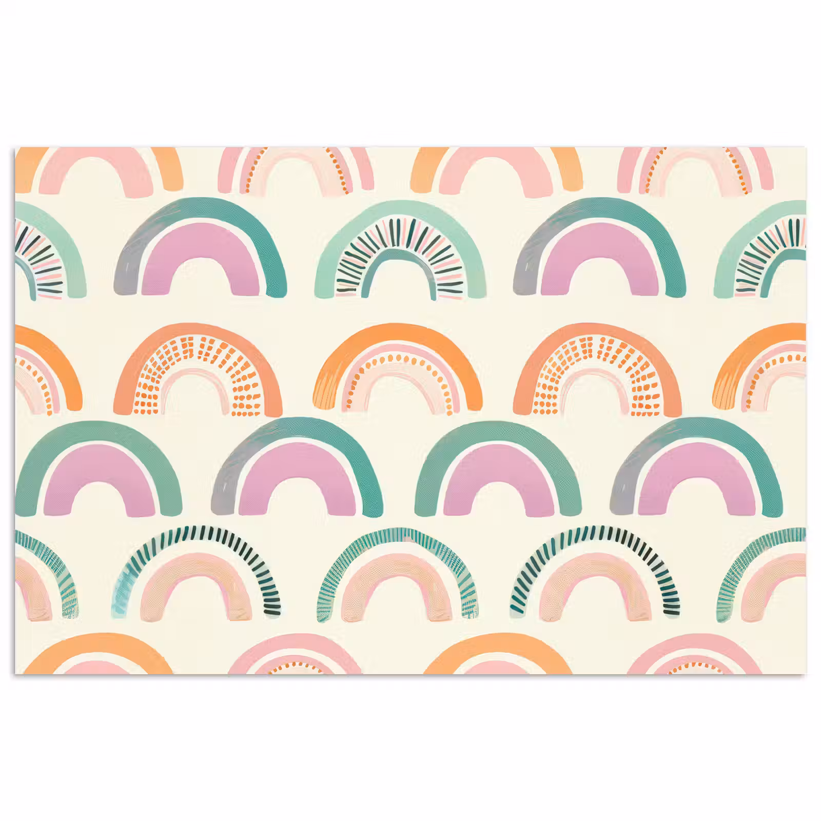Poster - Regenboog - Pastel - Patroon — 1