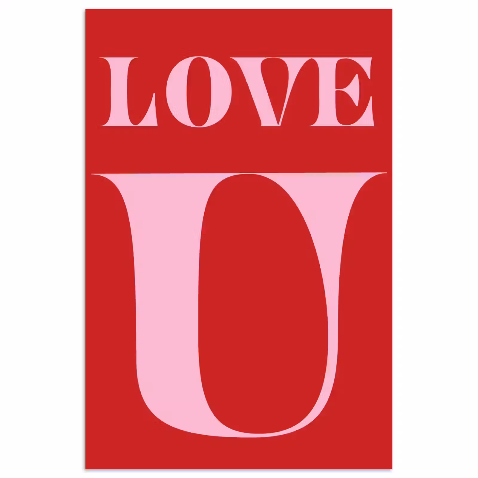 Poster - Rood - Love - Valentijn - Roze — 1