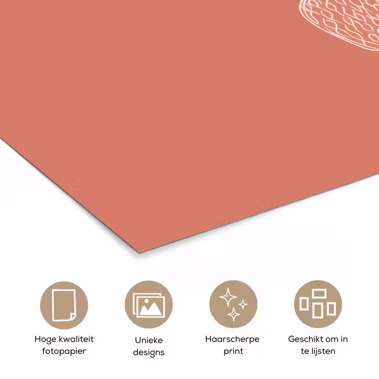 Poster - Minimalistisch - Illustratie - Aardbei - Tak — 5