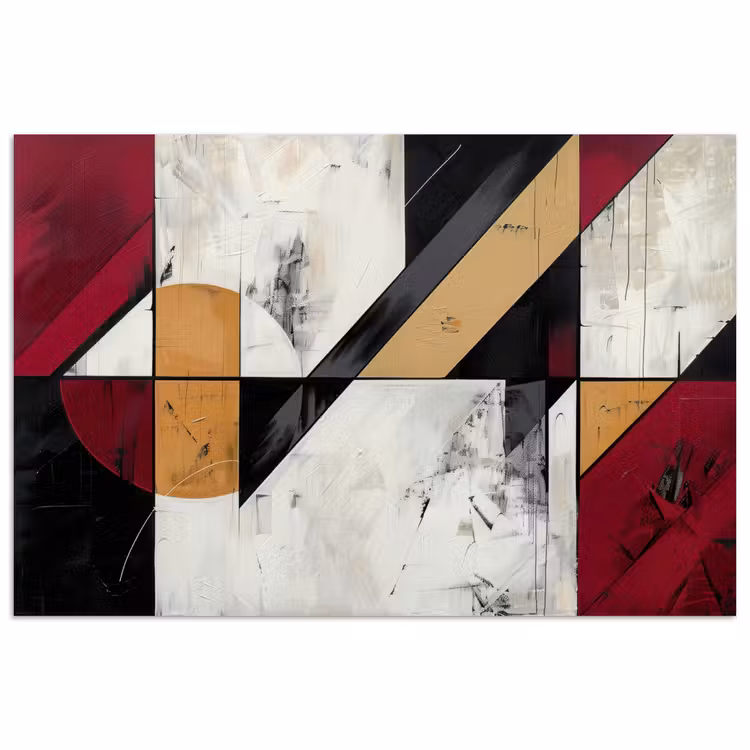 Poster - Modern - Abstract - Geometrisch - Rood - Industrieel — 1