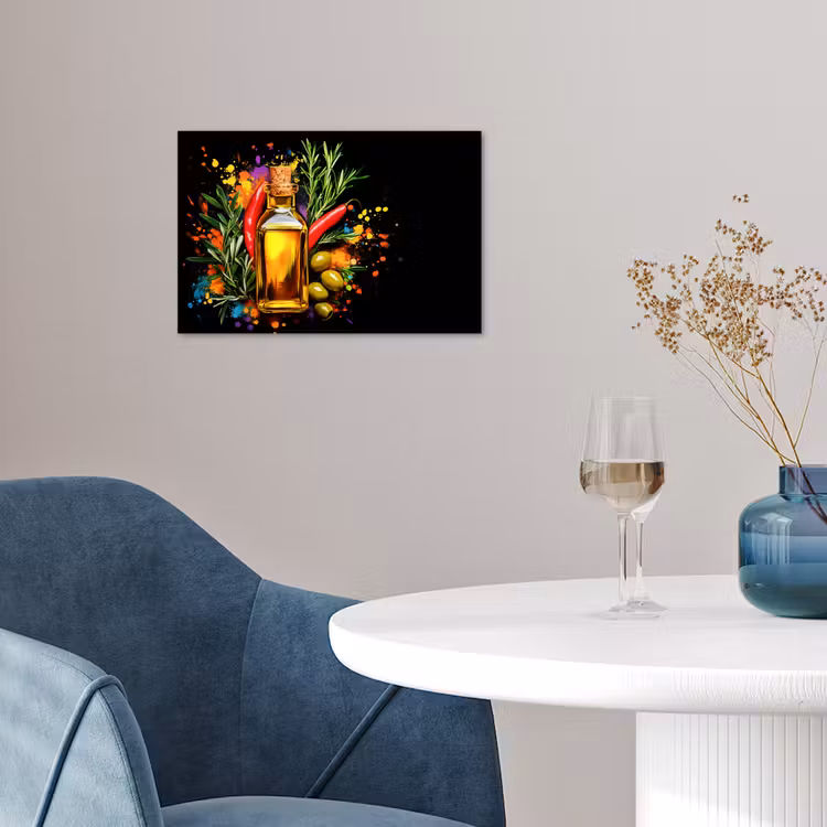 Poster - Olijfolie - Graffiti - Peper - Olijven - Modern — 4