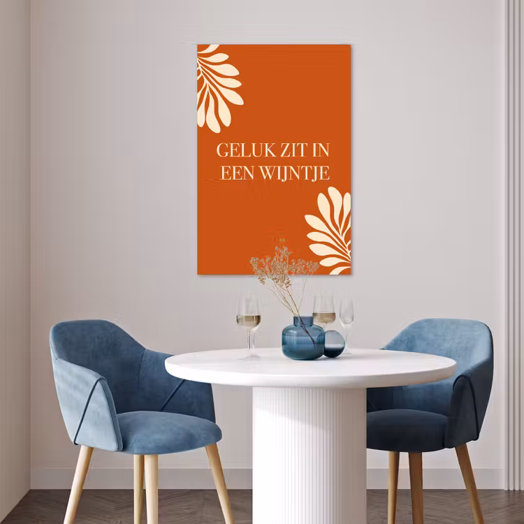 Poster - Oranje - Wijntje - Quote — 4
