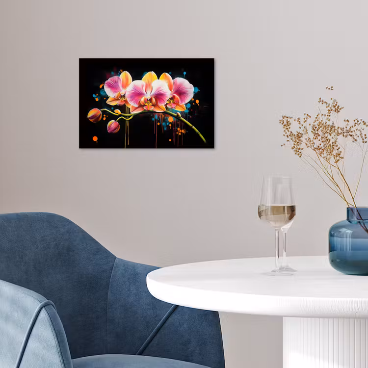 Poster - Orchidee - Graffiti - Kleurrijk - Bloemen - Abstract — 4