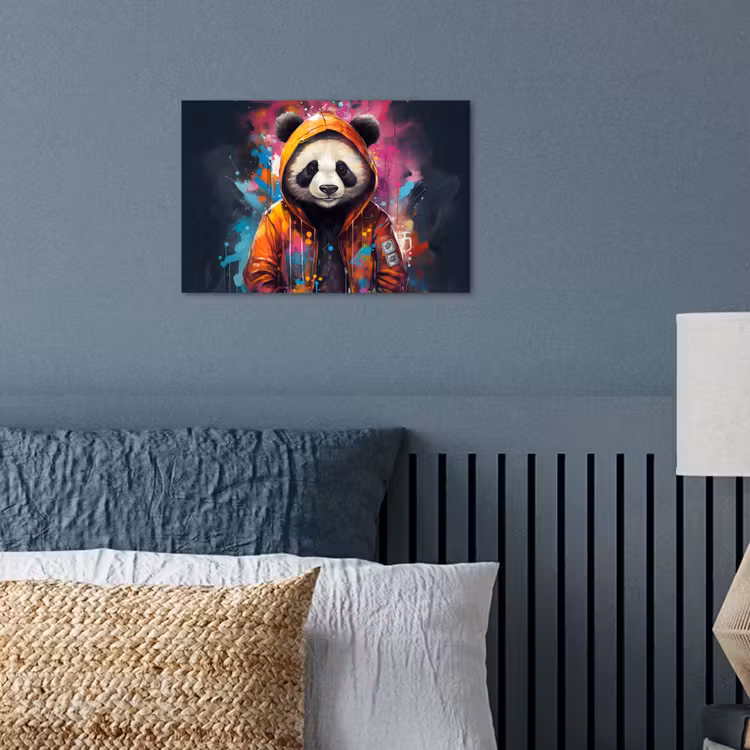 Poster - Panda - Jas - Graffiti - Oranje — 3