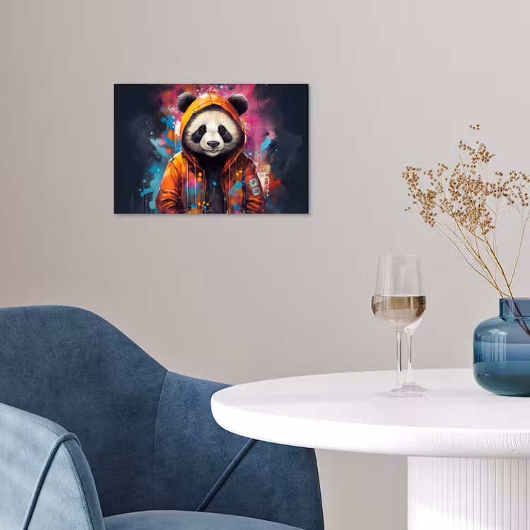 Poster - Panda - Jas - Graffiti - Oranje — 4