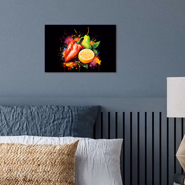 Poster - Paprika - Peer - Citroen - Graffiti - Verf - Abstract — 3