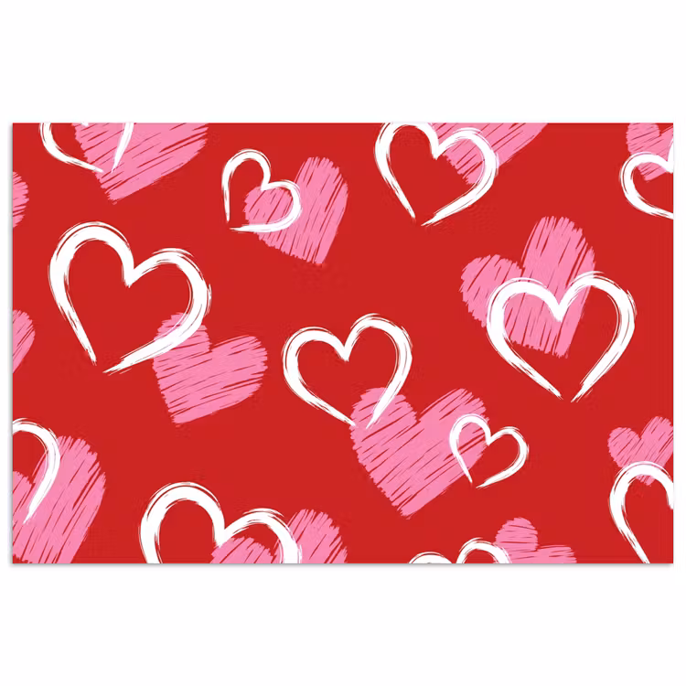 Poster - Patroon - Hartjes - Roze - Valentijn — 1