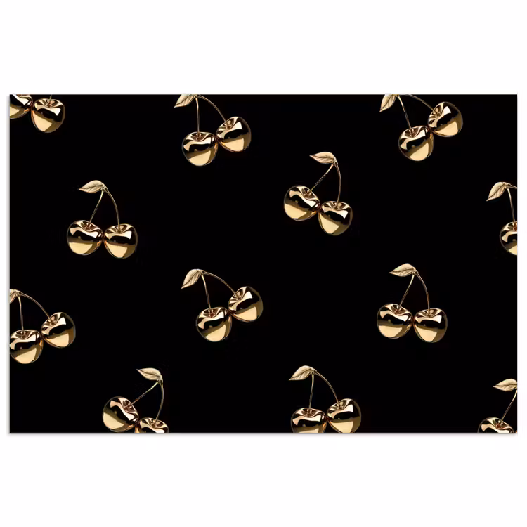 Poster - Patroon - Kersen - Goud - Chrome — 1