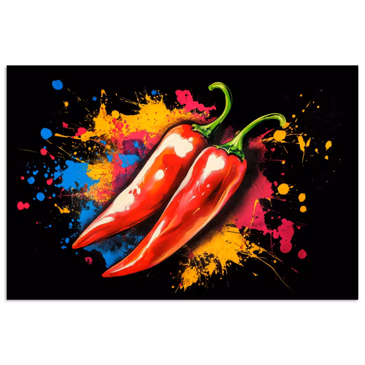 Poster - Peper - Graffiti - Verf - Abstract - Modern - Kleurrijk — 1