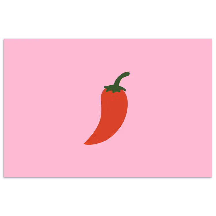 Poster - Peper - Rood - Illustratie — 1