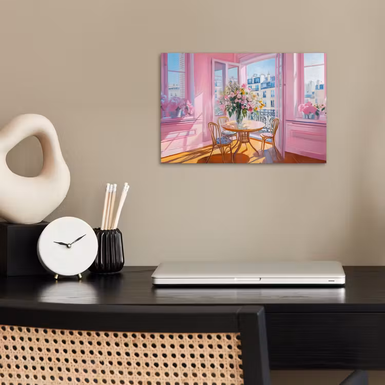 Poster - Pink - City - Bloemen — 2