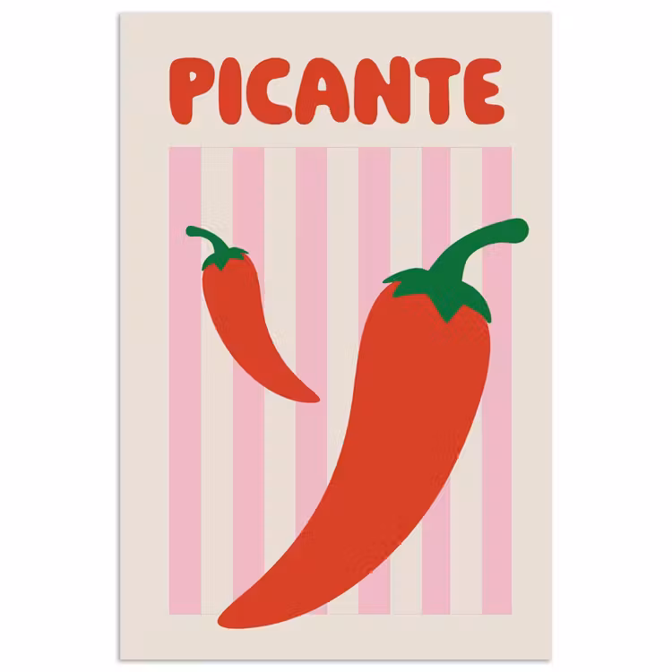Poster - Pittig - Pepers - Rood — 1