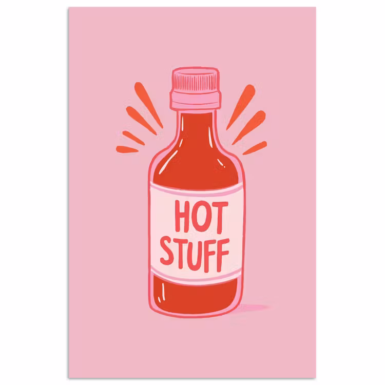 Poster - Pittig - Rood - Saus - Grafisch — 1