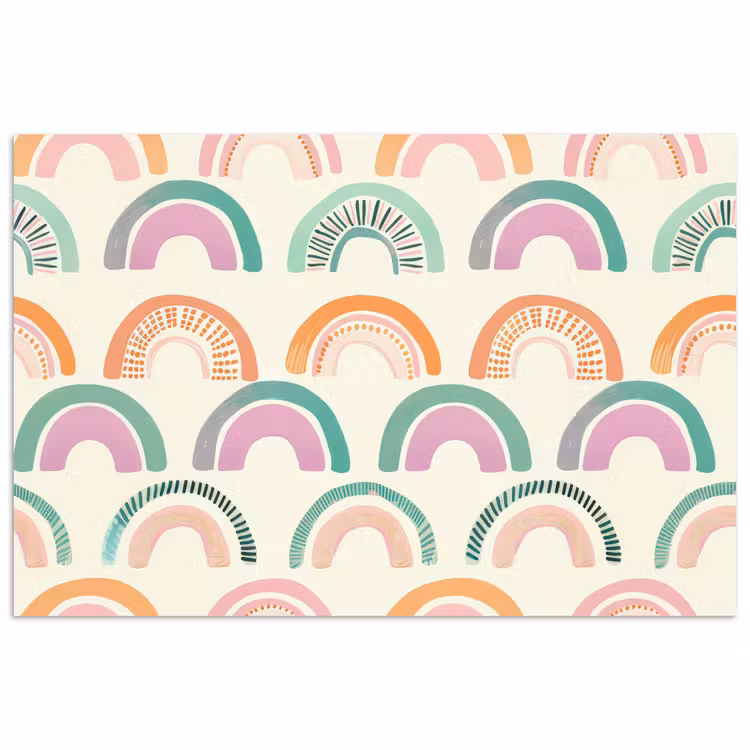 Poster - Regenboog - Pastel - Patroon — 1