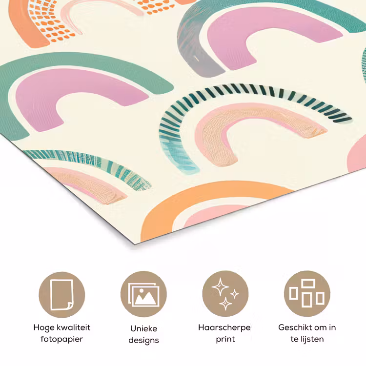 Poster - Regenboog - Pastel - Patroon — 5