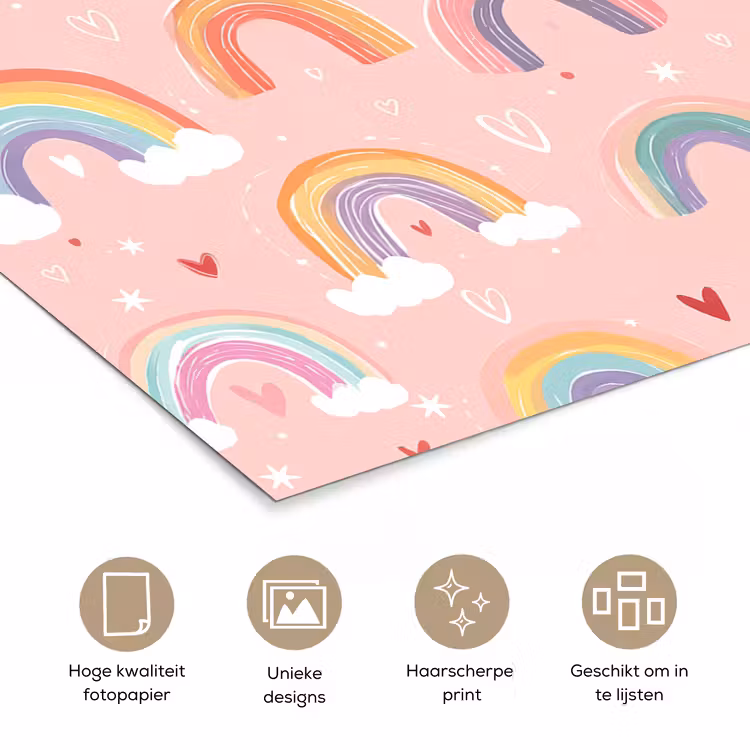 Poster - Regenboog - Patroon - Pastel — 5