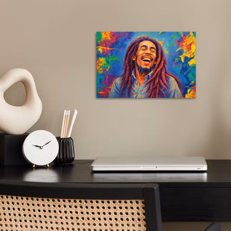 Poster - Regenboogkleuren - Man - schilderij — 2