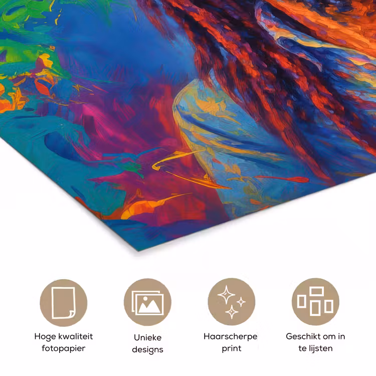 Poster - Regenboogkleuren - Man - schilderij — 5