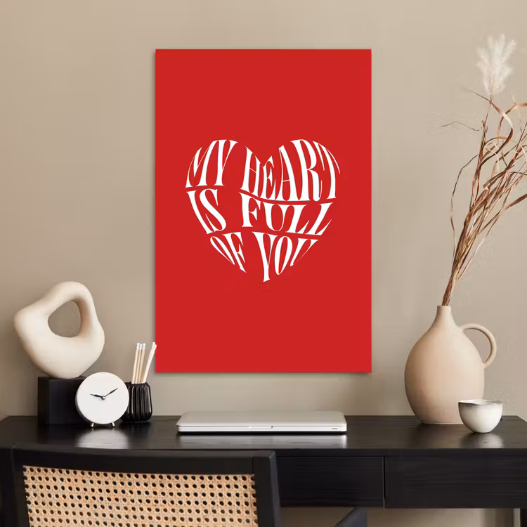 Poster - Rood - Hart- Tekst - Valentijn — 2