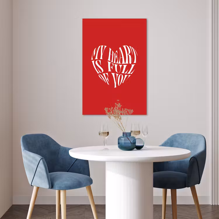 Poster - Rood - Hart- Tekst - Valentijn — 4