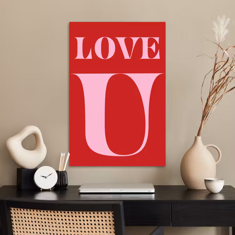 Poster - Rood - Love - Valentijn - Roze — 2