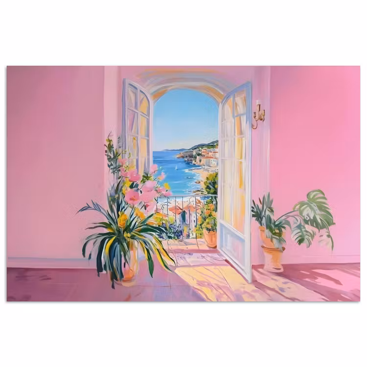 Poster - Roze - Buiten - Verf — 1