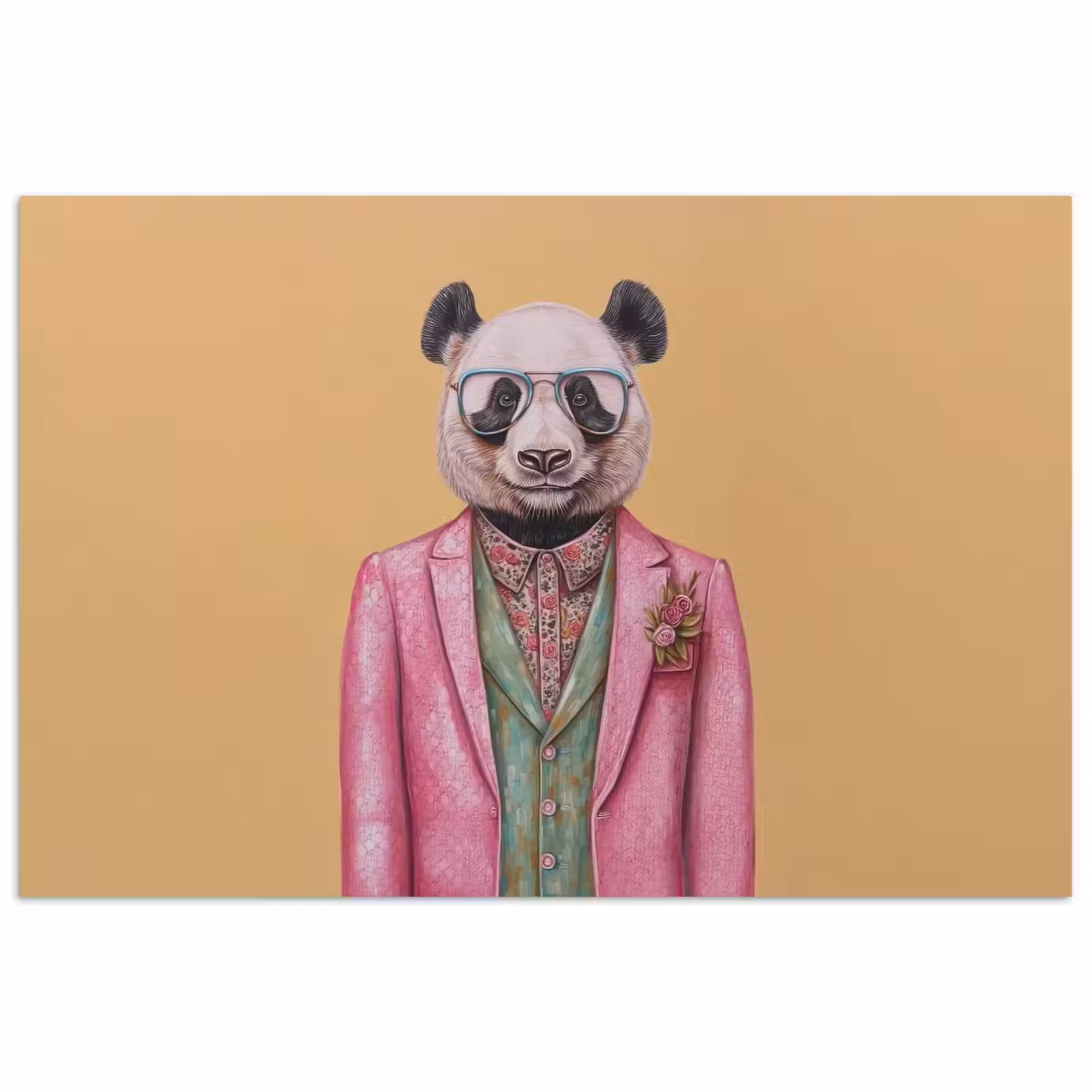 Poster - Panda - Pak - Zonnebril - Blauw — 1