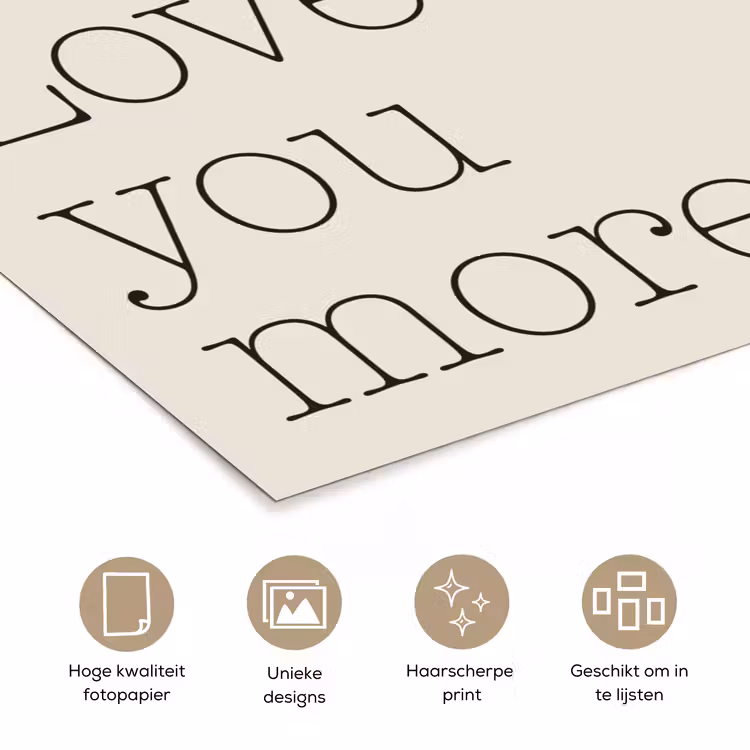 Poster - Minimalistisch - Love - Beige — 5