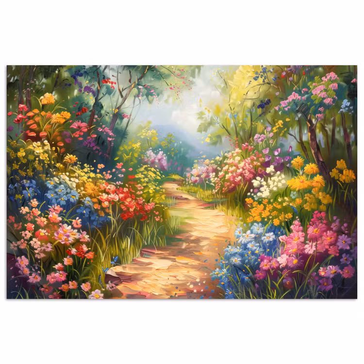 Poster - Natuur - Landschap - Bloemen - Kleurrijk — 1