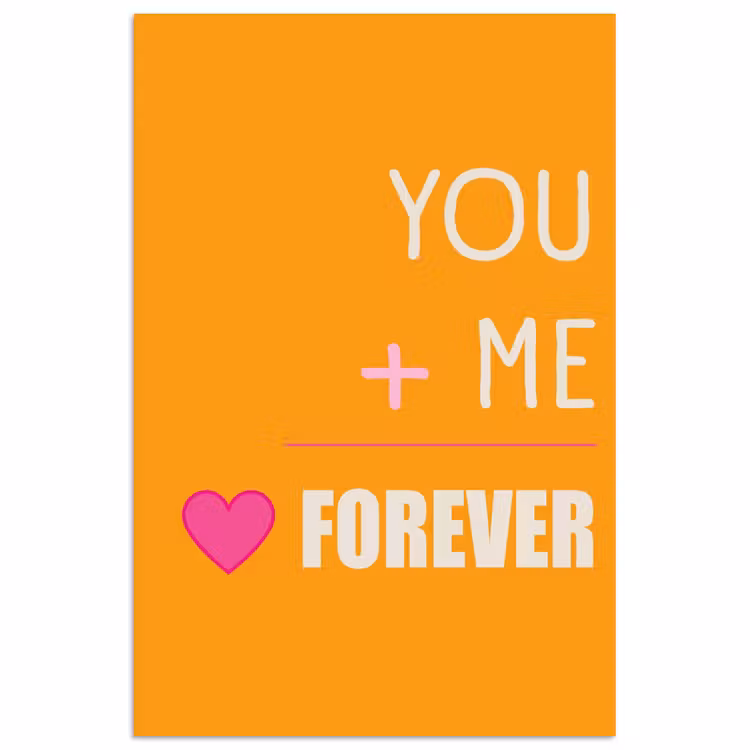 Poster - Oranje - Love - Valentijn — 1