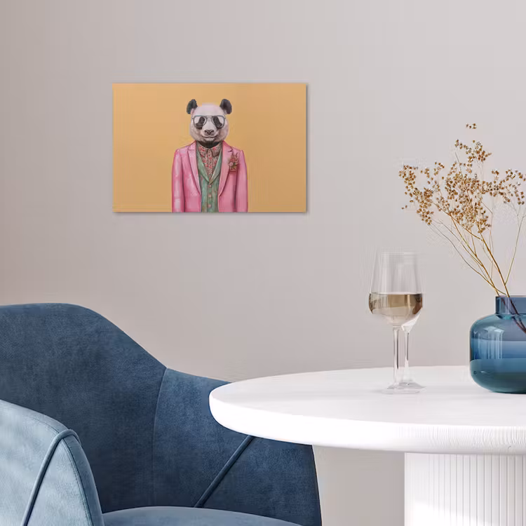 Poster - Panda - Pak - Zonnebril - Blauw — 4