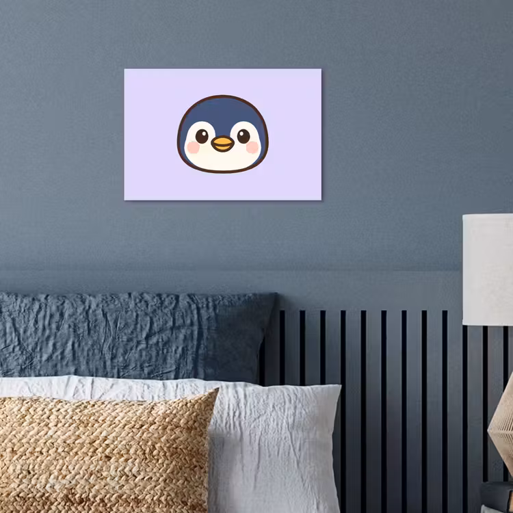 Poster - Pinguïn - Paars - Schattig — 3