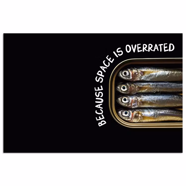 Poster - Sardines - Tekst - Vis - Blik — 1