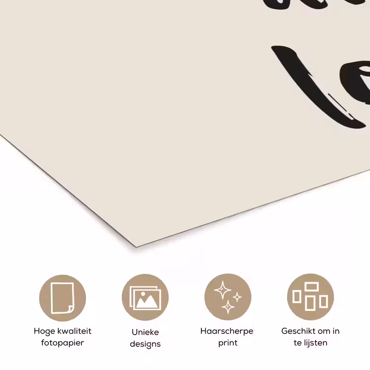 Poster - Minimalistisch - Beige - Love — 5